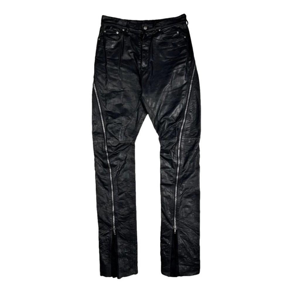Rick Owens Black Hollywood bolan banana zip Pants